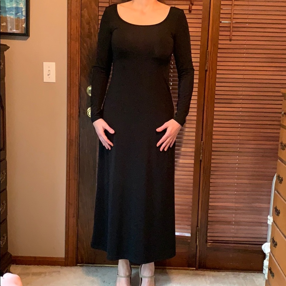 Express long a-line stretch dress